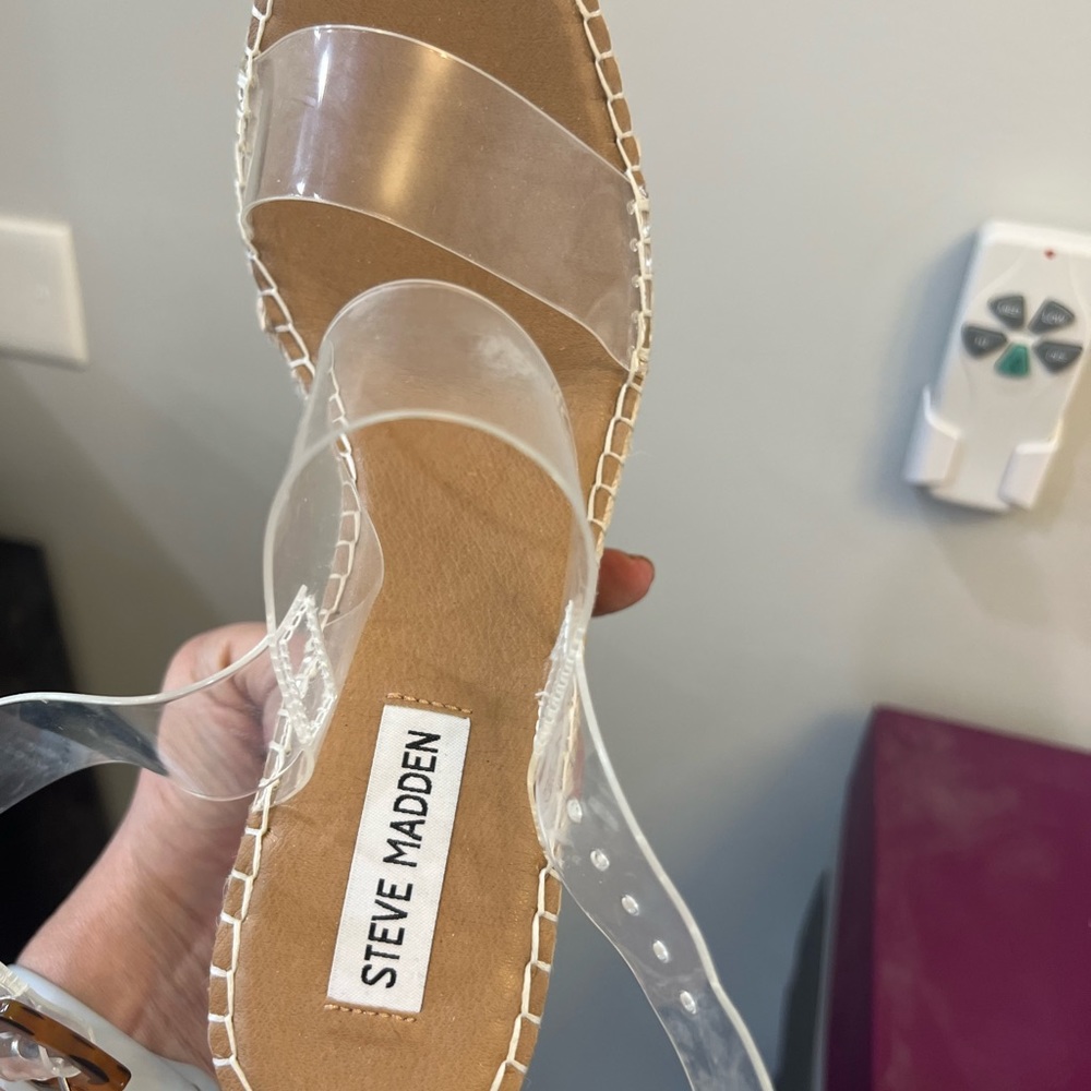 Clear wedge sandals